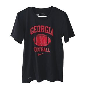 The Nike Tee Mens Black Athletic Cut Graphic Tee S UGA Georgia Bulldogs College